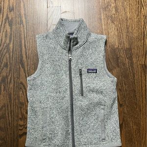 Kids Patagonia fleece vest Heather Grey like new XS 5-6